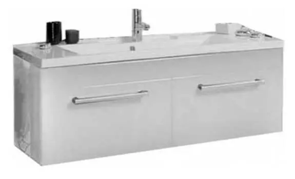 Тумба с раковиной Aquaton Мадрид 120 М 2 ящика белый