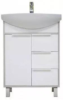 Тумба с раковиной Aquaton Рико 65 белый, ясень фабрик