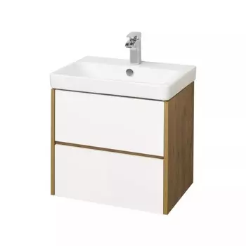 Тумба с раковиной Aquaton Сканди 70 белая, дуб рустикальный 1A251801SDZ90