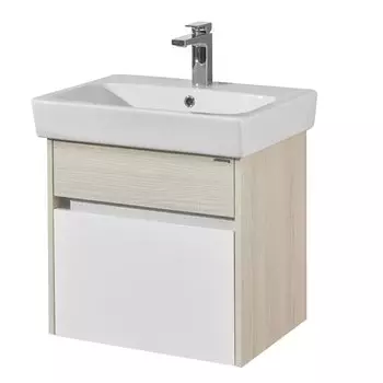 Тумба с раковиной Aquaton Верди PRO 60 подвесная белая/ясень фабрик