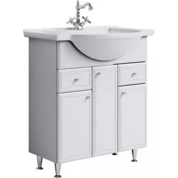 Тумба с раковиной Aqwella Barcelona 70 белая, напольная