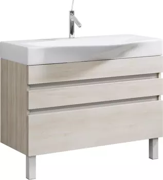 Тумба с раковиной Aqwella Bergamo 100 Ber.01.10/n/A напольная, акация