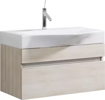 Тумба с раковиной Aqwella Bergamo 80 Ber.01.08/A подвесная, акация