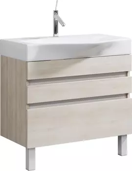 Тумба с раковиной Aqwella Bergamo 80 Ber.01.08/n/A напольная, акация