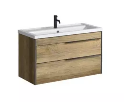 Тумба с раковиной Aqwella Fargo FRG0110DB 100 см с ящиками, дуб балтийский