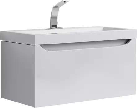 Тумба с раковиной Aqwella Verona 80 см Ver.01.08/W, белая