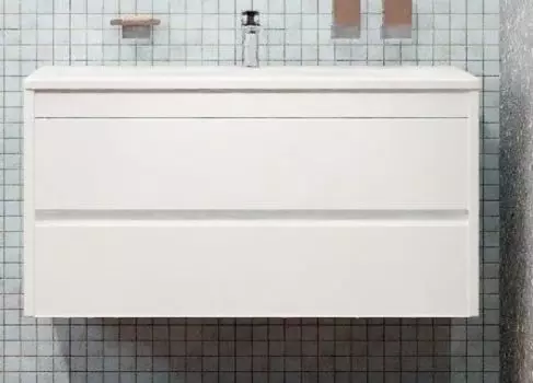 Тумба с раковиной Art&amp;Max Family 100 см Family-1000-2C-SO-BL белый глянец