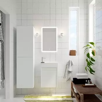 Тумба с раковиной Art&amp;Max Family 40 см Family-400-1D-SO-BL белый глянец