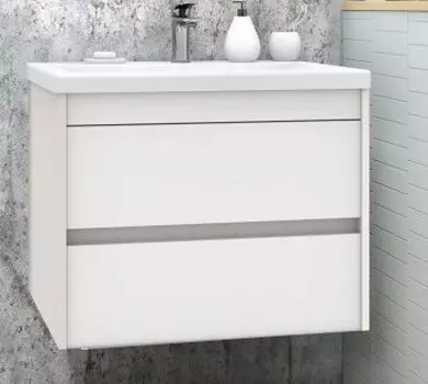 Тумба с раковиной Art&amp;Max Family 75 см Family-750-2C-SO-BL белый глянец