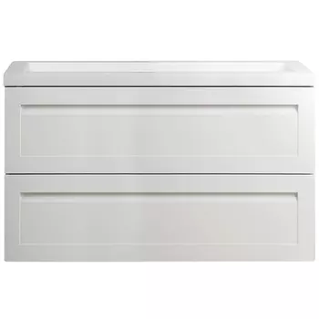 Тумба с раковиной Art&amp;Max Platino 100 см AM-Platino-1000-2C-SO-BM белый матовый