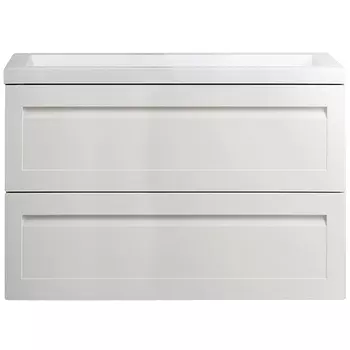 Тумба с раковиной Art&amp;Max Platino 90 см AM-Platino-900-2C-SO-BL белый глянец