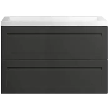 Тумба с раковиной Art&amp;Max Platino 90 см AM-Platino-900-2C-SO-GM серый матовый