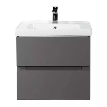 Тумба с раковиной Art&amp;Max Techno 60 см AM-Techno-600-2C-SO-ZB815 смоки софт