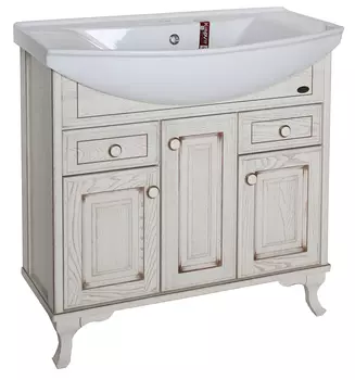 Тумба с раковиной ASB-Woodline Верона 85 бежевая, 10238