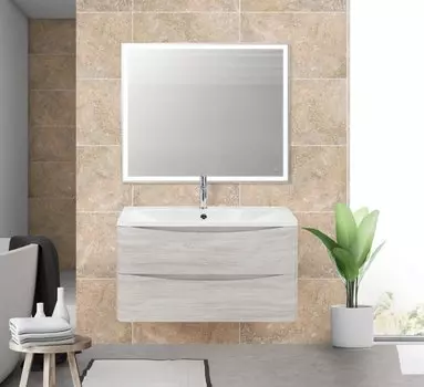 Тумба с раковиной BelBagno ACQUA-800-2C-SO-RVB 80 см, бежевая матовая