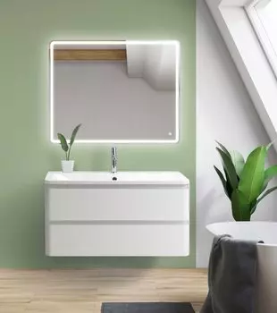Тумба с раковиной BelBagno ALBANO-800-2C-SO-BL 80 см, серый глянцевый