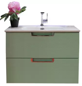 Тумба с раковиной BelBagno Leticia BB600DDAC-PAT/MO menta opaco