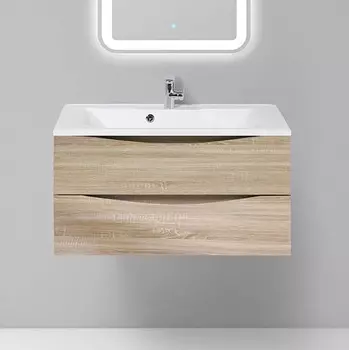 Тумба с раковиной BelBagno MARINO-900-2C-SO-WO-P rovere bianco