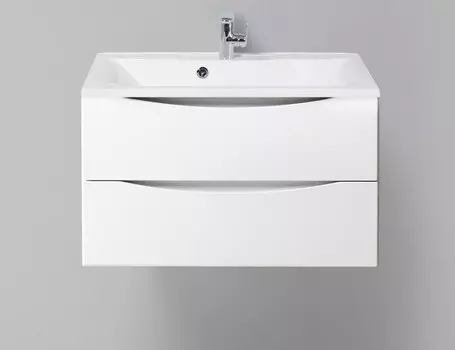 Тумба с раковиной BelBagno Marino MARINO-800-2C-SO-BL-P, 80 х 45 х 55 см, Bianco Lucido - белый глянец