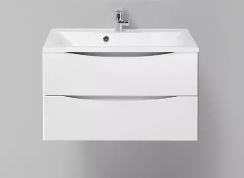 Тумба с раковиной BelBagno Marino MARINO-800-2C-SO-BO-P, 80 х 45 х 55 см, Bianco Opaco - белый матовый