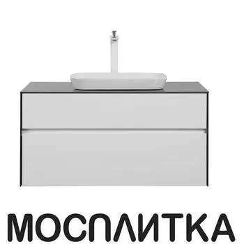 Тумба с раковиной Black&amp;White Universe 100 см U907.1000-1 white matt / lauren gold