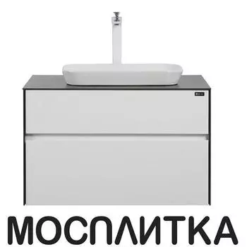 Тумба с раковиной Black&amp;White Universe 80 см U907.800-1 white matt / lauren gold