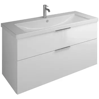 Тумба с раковиной Burgbad Eqio 125 см SEYQ123F2009C0001*1 белый глянцевый