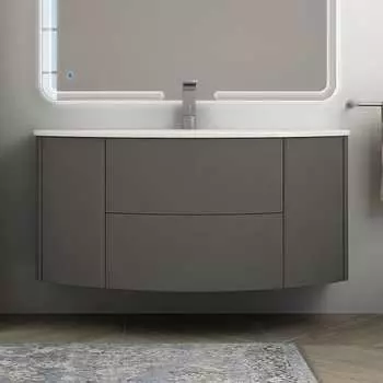 Тумба с раковиной Cezares Eden 54407 121 см подвесная, цвет grigio talpa opaco