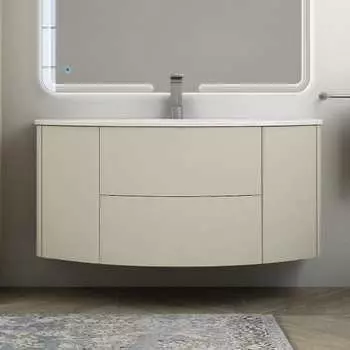 Тумба с раковиной Cezares Eden 54417 121 см подвесная, цвет grigio natura