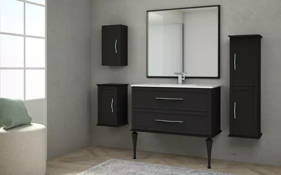 Тумба с раковиной Cezares Tiffany 100 см 54952 nero grafite