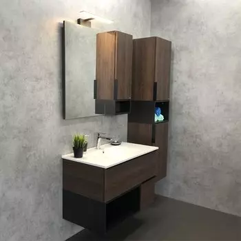 Тумба с раковиной Comforty Франкфурт-75 дуб шоколадно-коричневый 00004150531