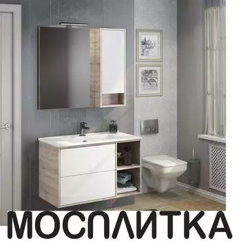 Тумба с раковиной Comforty Гамбург-90 дуб сонома 00004142225