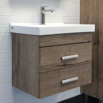 Тумба с раковиной Comforty Никосия 60П дуб темный, 00-00008853