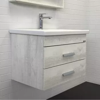 Тумба с раковиной Comforty Никосия-70П 00-00005792 дуб белый