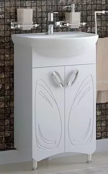 Тумба с раковиной Corozo Лидер 50 New белая