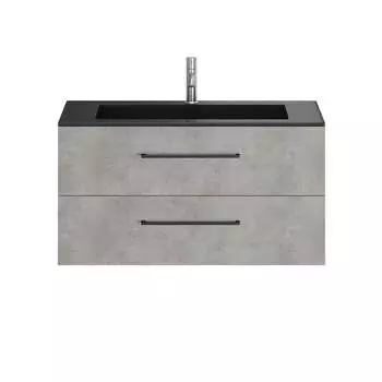 Тумба с раковиной Creto Ares Beton 100 black