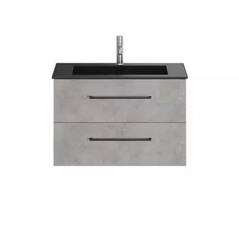 Тумба с раковиной Creto Ares Beton 80 black