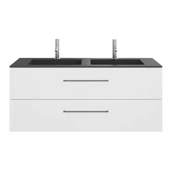 Тумба с раковиной Creto Ares White 120 black