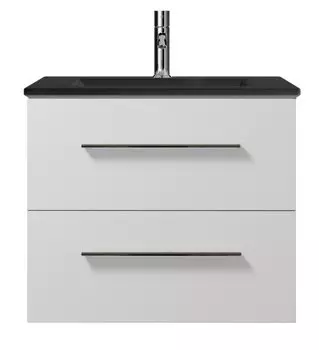 Тумба с раковиной Creto Ares White 60 black