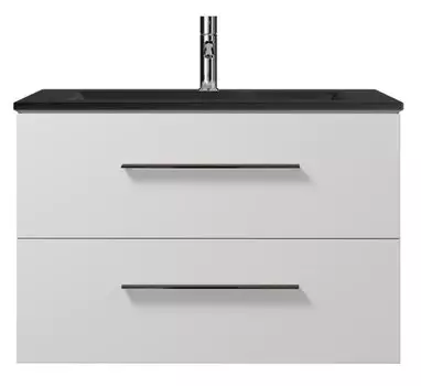 Тумба с раковиной Creto Ares White 80 black