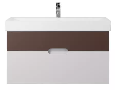 Тумба с раковиной Creto Malibu Chocolate Soft 100 см