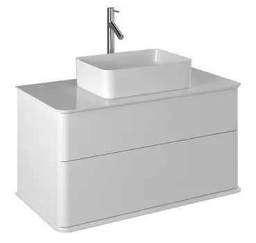 Тумба с раковиной Creto Stella 100 см белый глянец, 16-CRE50/100/