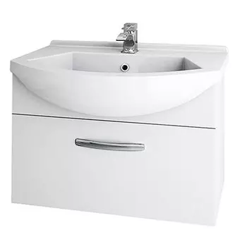 Тумба с раковиной Dreja Alfa 55 New, белый лак