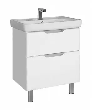 Тумба с раковиной Dreja Q Plus 80, белый лак, органайзер
