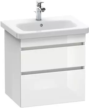 Тумба с раковиной Duravit DuraStyle 60 см DS648002222 белый глянцевый