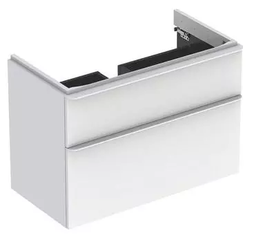 Тумба с раковиной Geberit Smyle Square 90 белая (500.354.00.1 + 500.250.01.1)