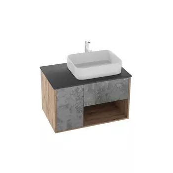 Тумба с раковиной Grossman Бруно-80 см. Веллингтон/бетон