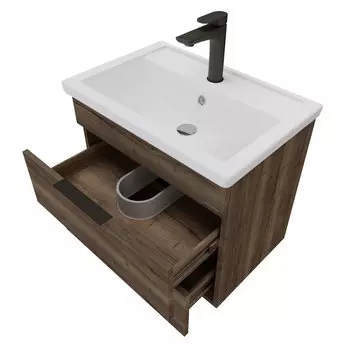 Тумба с раковиной Grossman ФОРТА-60 см с 2-я ящ.дуб галифакс