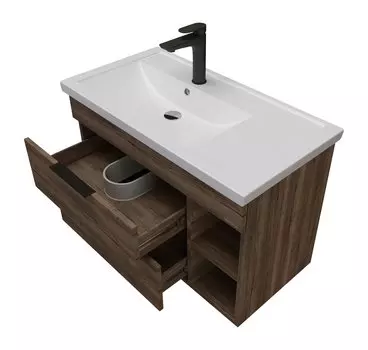 Тумба с раковиной Grossman ФОРТА-80 см с 2-я ящ.дуб галифакс