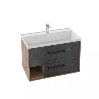 Тумба с раковиной Grossman Реал-80 см с 2-я ящ. веллингтон/бнтон